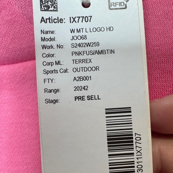 Adidas Terrex Colorblock Hoodie Pink - Picture 9 of 12